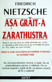 Asa grait-a Zarathustra - Friedrich Nietzsche