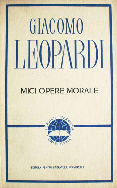 Mici opere morale - Giacomo Leopardi