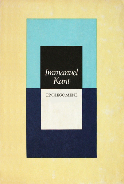 Prolegomene - Immanuel Kant