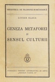 Geneza metaforei si sensul culturii (editia princeps, 1937)