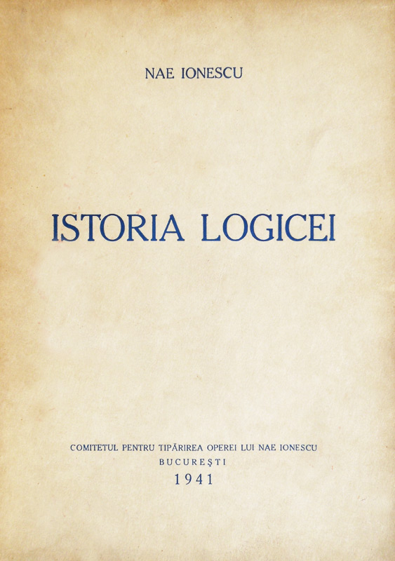 Istoria logicei (editia princeps