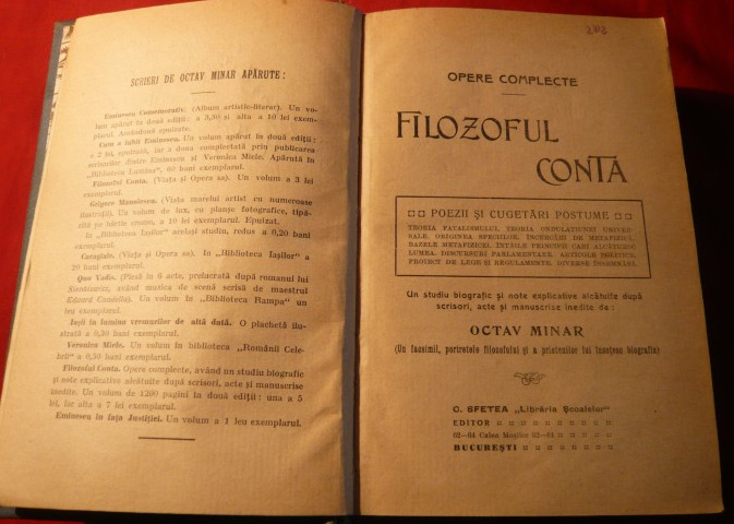 Filozoful Conta. Opere complecte (editia princeps